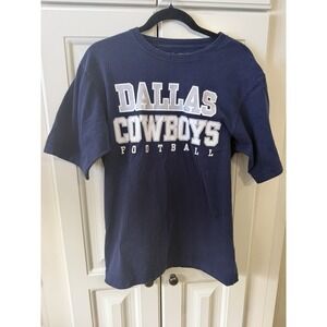 Dallas Cowboys Football Graphic Tee Navy Blue NFL Fan Shirt Mens Medium EUC